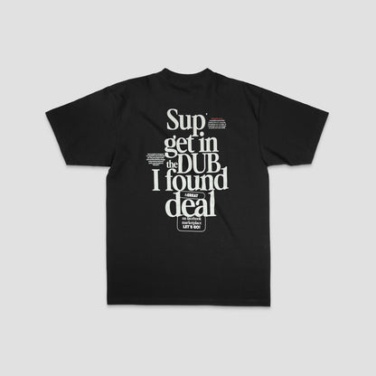 Rear print of a unisex, black shirt for Volkswagen enthusiasts who love a Facebook Marketplace deal!